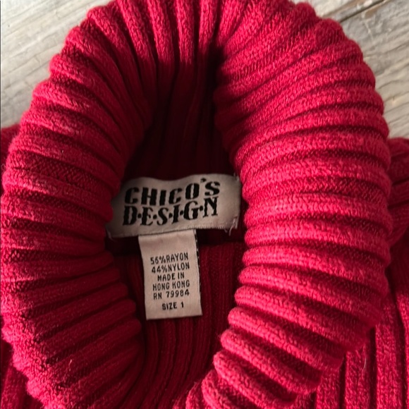 Chico Red Ribbed Sweater - Picture 3 of 3